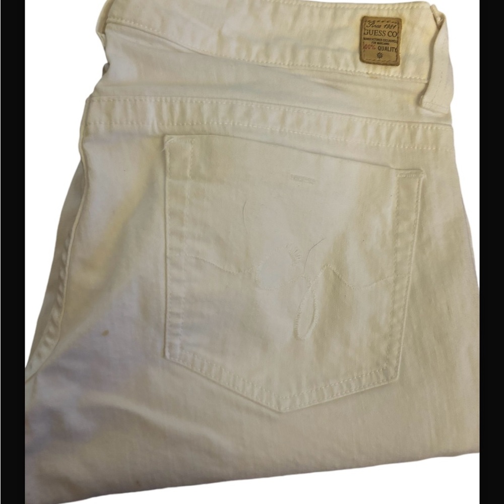 Guess white denim jeans 31 good condition